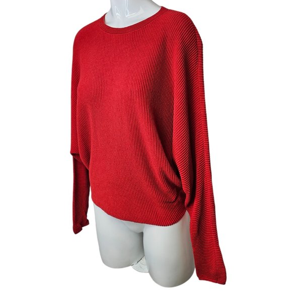 Aritzia Wilfred Womens Coline Linen Blend Ribbed Dolman Sleeve Top Size Small - Picture 2 of 7